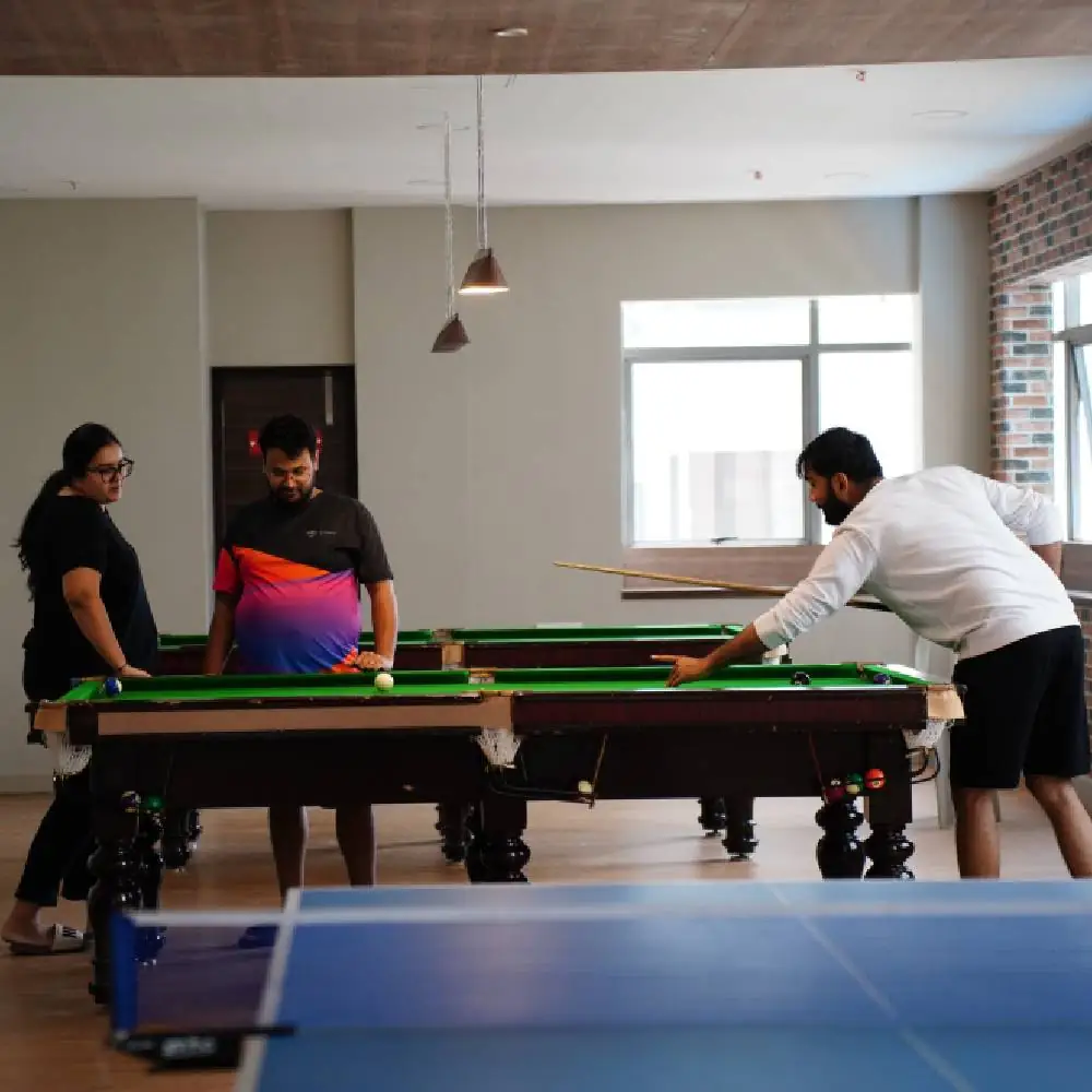 Snooker room amenity at SMR Vinay Iconia
